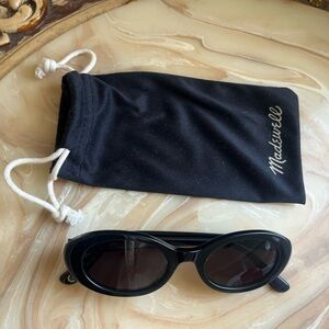 Madewell Classic Black Sunglasses with Pouch
